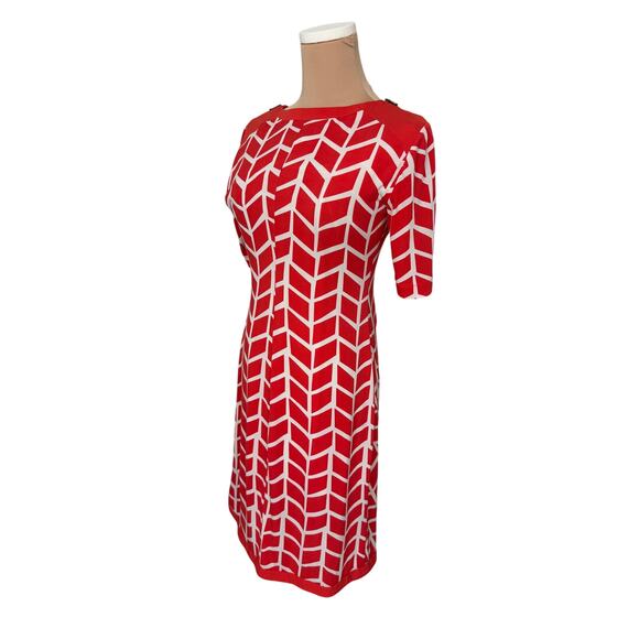 Donna Morgan for A Pea in the Pod Maternity Dress Small Petite Geometric Sheath - Picture 2 of 4